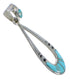Silver Southwestern Turquoise Inlay Pendant QX77363